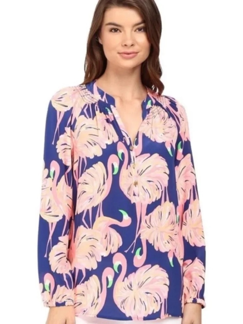 Lilly Pulitzer Elsa Silk Blouse - size XL